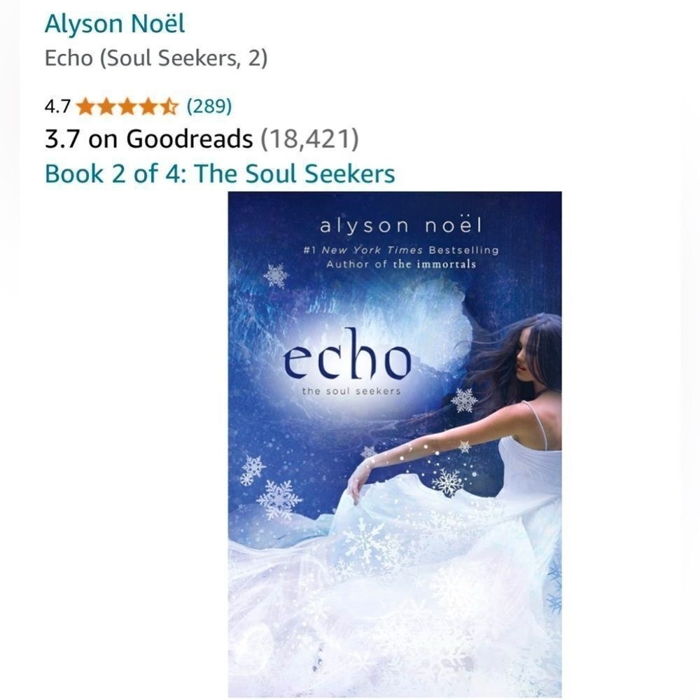 NWT Echo - The Soul Seekers 2 - by Alyson Noel‎